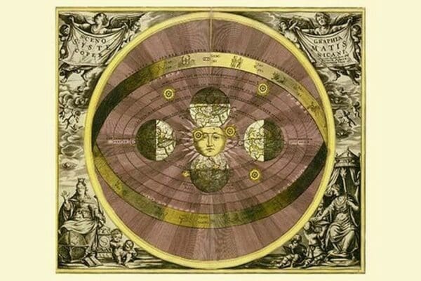 Sceno Systematis Copernicani by Andreas Cellarius - Art Print