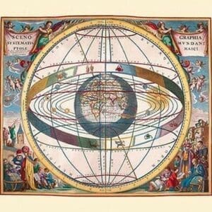 Scenographia Systematis Mundani Ptolemaici by Andreas Cellarius - Art Print