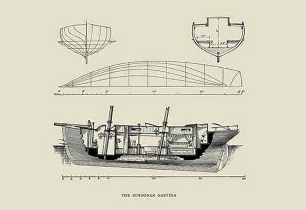 Schooner Gaetina by Charles P. Kunhardt - Art Print