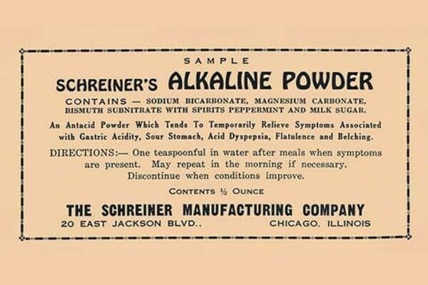 Schreiner's Alkaline Powder - Art Print