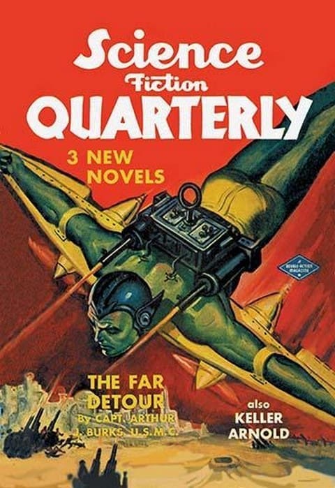 Science Fiction Quarterly: Rocket Man Attacks - Art Print