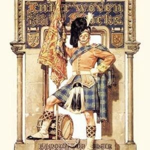 Scotsman with Drum and Flag - Art Print