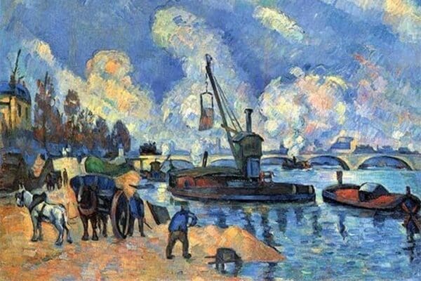 Seine at Bercy by Paul Cezanne - Art Print