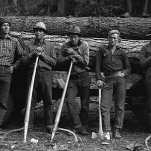 Self-Help Sawmill Workers by Dorothea Lange - Art Print