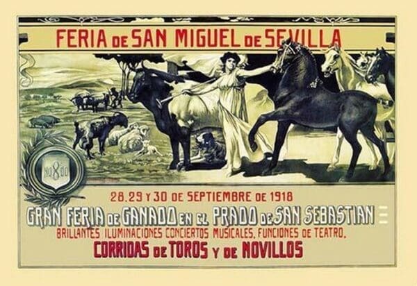 Sevilla Feria de San Miguel by Grant Hamilton - Art Print