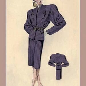 Smart Suit With Chalk Stripe - Art Print