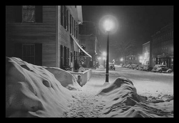 Snowy Night in Woodstock