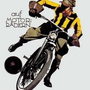 Soccer on Motorcycle - Art Print