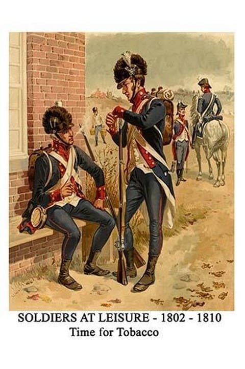 Soldiers At Leisure - 1802 - 1810 - Time For Tobacco By Henry Alexander Ogden - Art Print