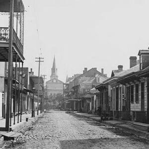 Sole Pedestrian in New Orleans's Street by Jackson - Art Print