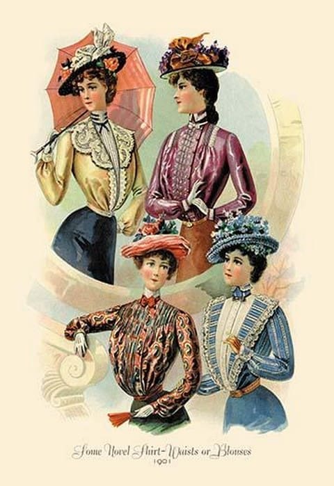 Some Novel Shirt-Waists or Blouses - Art Print