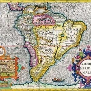 South America by Jodocus Hondius - Art Print