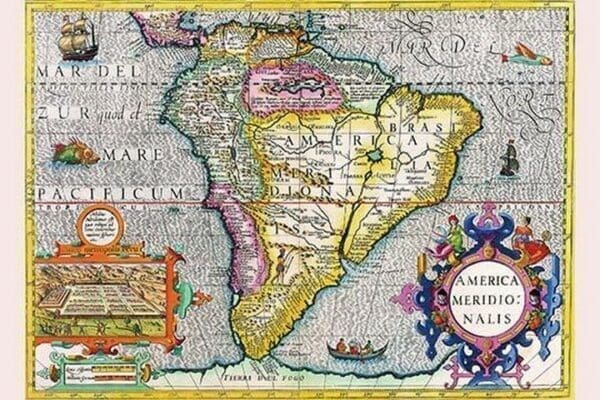 South America by Jodocus Hondius - Art Print