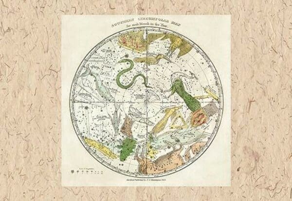 Southern Circumpolar Map by W. G. Evans - Art Print