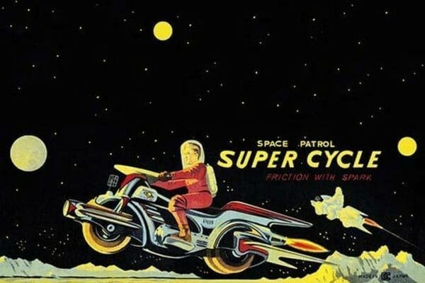 Space Patrol Super Cycle - Art Print