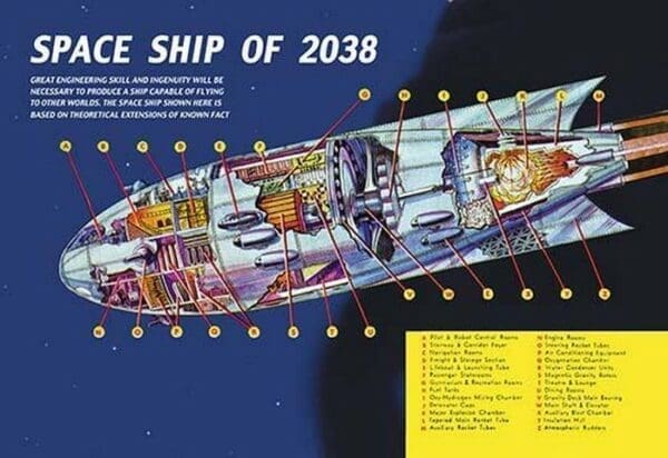 Space Ship of 2038 - Art Print