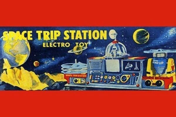 Space Trip Station Electro Toy - Art Print