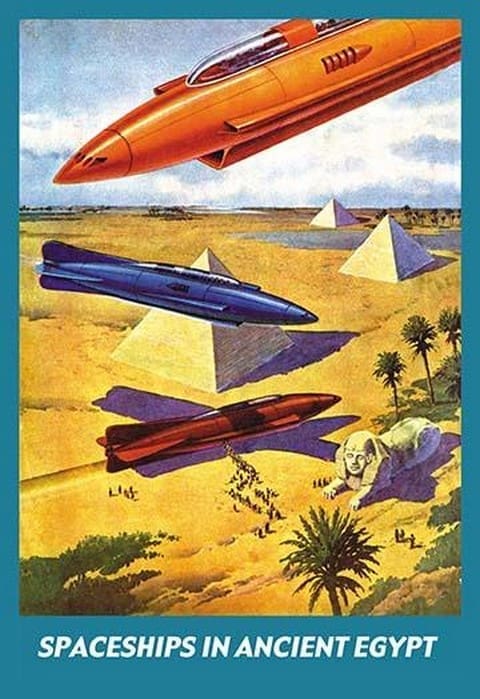 Spaceships in Ancient Egypt - Art Print