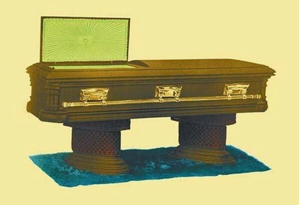 Split Lid Casket in Lime - Art Print