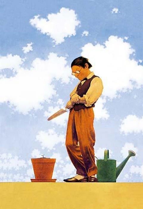 Spring Planting by Maxfield Parrish - Art Print