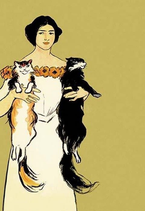 Springtime Felines by Edward Penfield - Art Print