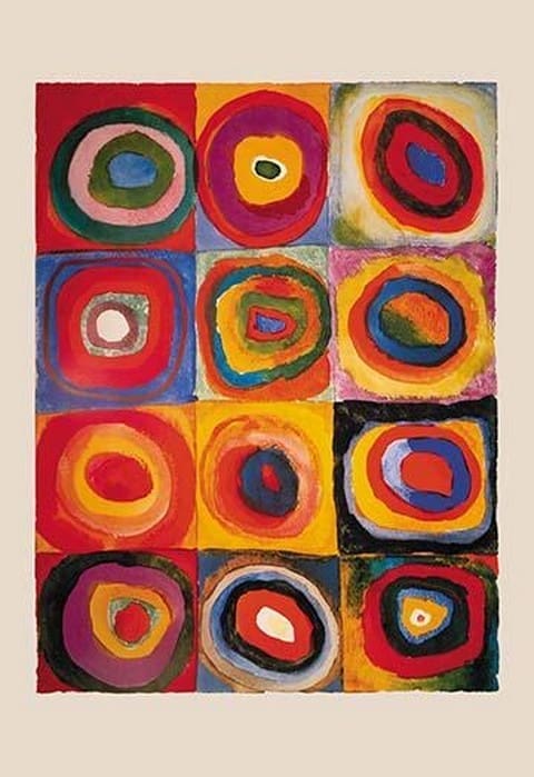 Squares with Concentric Rings by Wassily Kandinsky - Art Print