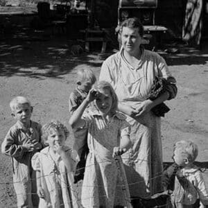 Squatter Family in Shack Town by Dorothea Lange - Art Print