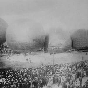 St. Louis Balloon Race with hot air balloons - Art Print