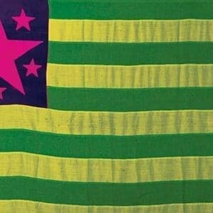 Star Flag to Green and Yellow by Jason Pierce - Art Print