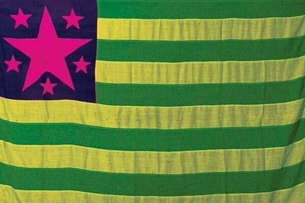 Star Flag to Green and Yellow by Jason Pierce - Art Print