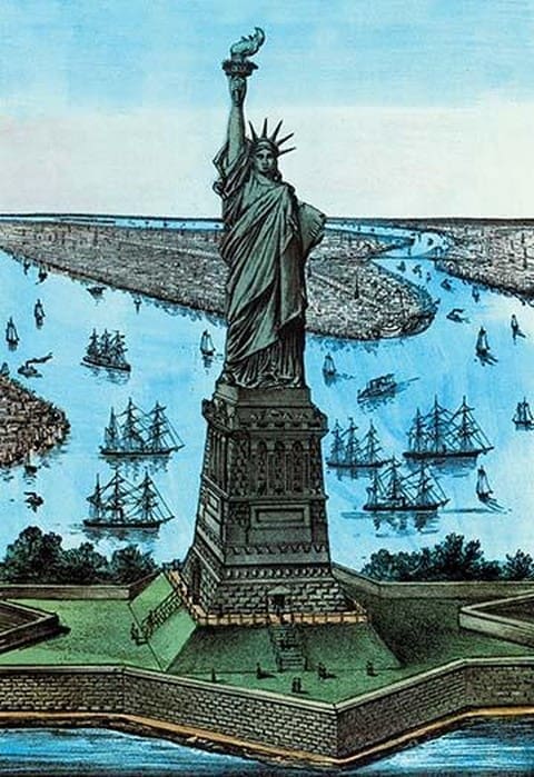 Statue of Liberty by Nathaniel Currier - Art Print