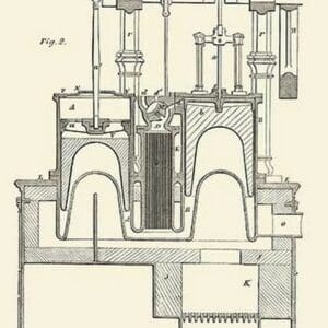 Steam Power Piston Chamber Cutaway - Art Print