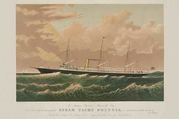 Steam yacht Polynia - Art Print