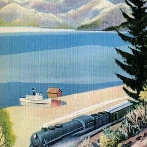 Steaming Along the Coast - Art Print