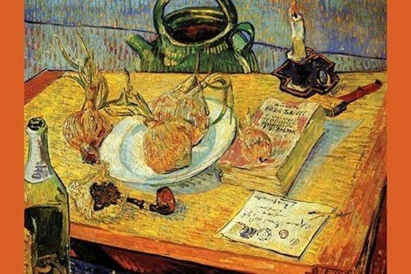 Still Life Drawing Board Pipe Onions and Sealing-Wax by Vincent van Gogh - Art Print