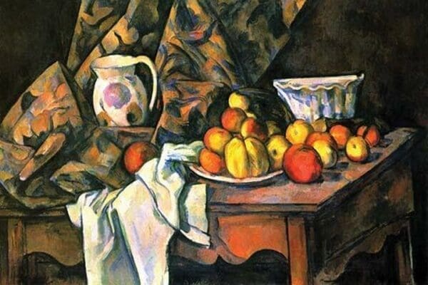 Still Life with Apples & Peaches by Paul Cezanne - Art Print