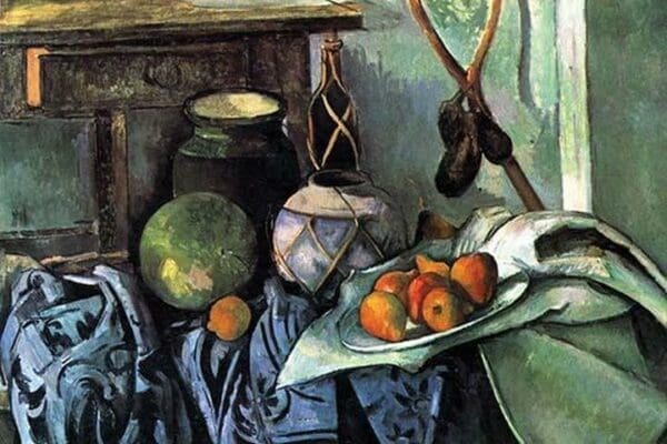 Still Life with Eggplant by Paul Cezanne - Art Print