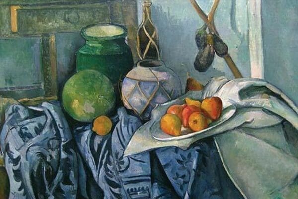 Still Life with Ginger Jar & Egg Plants by Paul Cezanne - Art Print