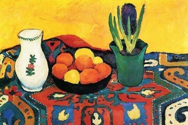 Still Life with Hyacinthe by August Macke - Art Print