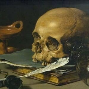 Still Life with a Skull and a Writing Quill