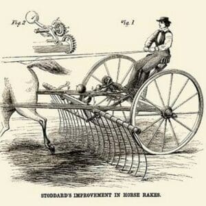 Stoddard's Improvement in Horse Rakes - Art Print