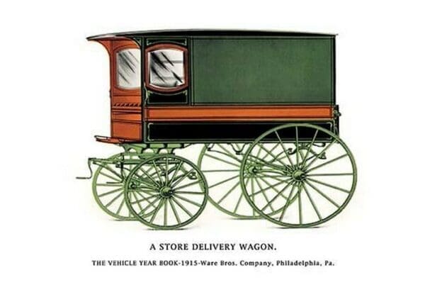 Store Delivery Wagon - Art Print