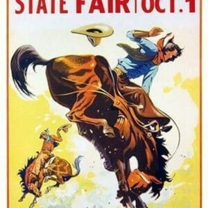 Strawberry Roan State Fair - Cowboy - Art Print