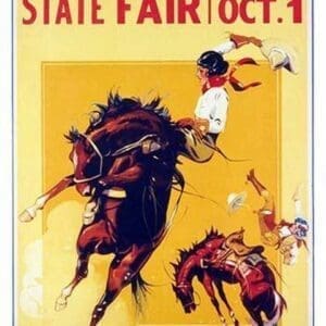 Strawberry Roan State Fair - Cowgirl - Art Print