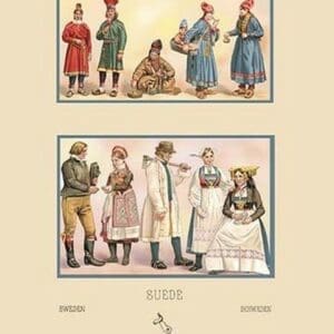 Styles of the Scandinavian Middle-Class by Auguste Racinet - Art Print