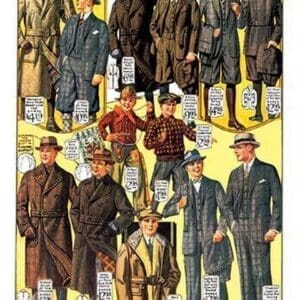 Stylish Boys and Youths with Suits and Coats - Art Print