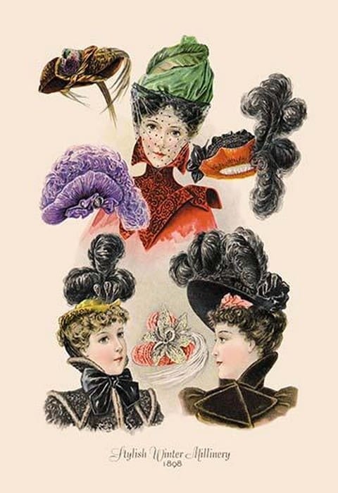 Stylish Winter Millinery - Art Print