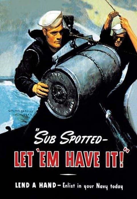 Sub Spotted - Let 'em Have It! - Art Print