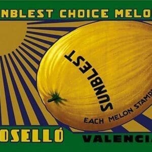 Sunblest Brand Melons - Art Print