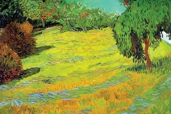 Sunny Lawn in a Public Park by Vincent van Gogh - Art Print